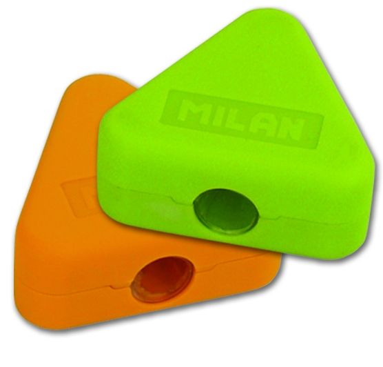 Ascutitoare plastic simpla triunghiulara cu container tri - Milan