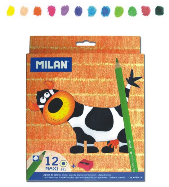 Creioane color 12 Maxi Milan