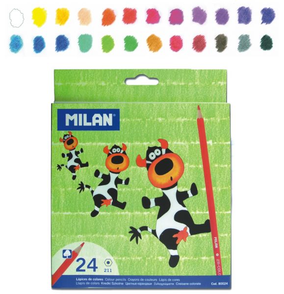 Creioane color - 24 culori Milan